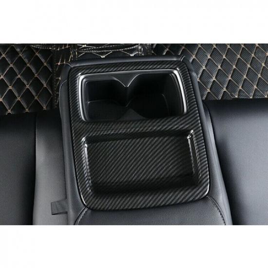Fits Honda Accord 2018-21 Carbon Fiber HQ Rear Seat Water Cup Holder Cover Trim