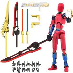 Assembly Completed T13 3D Action Figure Set Dummy Robo Titan 13 Action Figures 3D Printed Multi-Jointed Toy
