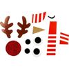 Kraft Christmas Gift Bag To Decorate With Accessories 17.9 Cm 4 Pieces