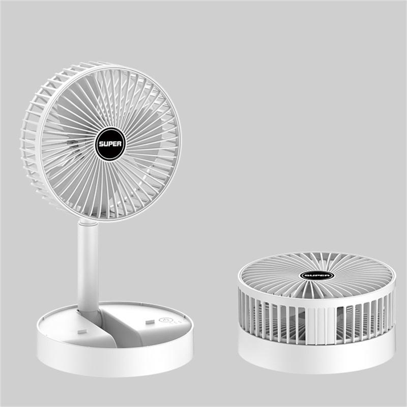 Handheld Mini Fan Usb Charging 3-speed Adjustable Telescopic Folding 2000mah Large Capacity Battery