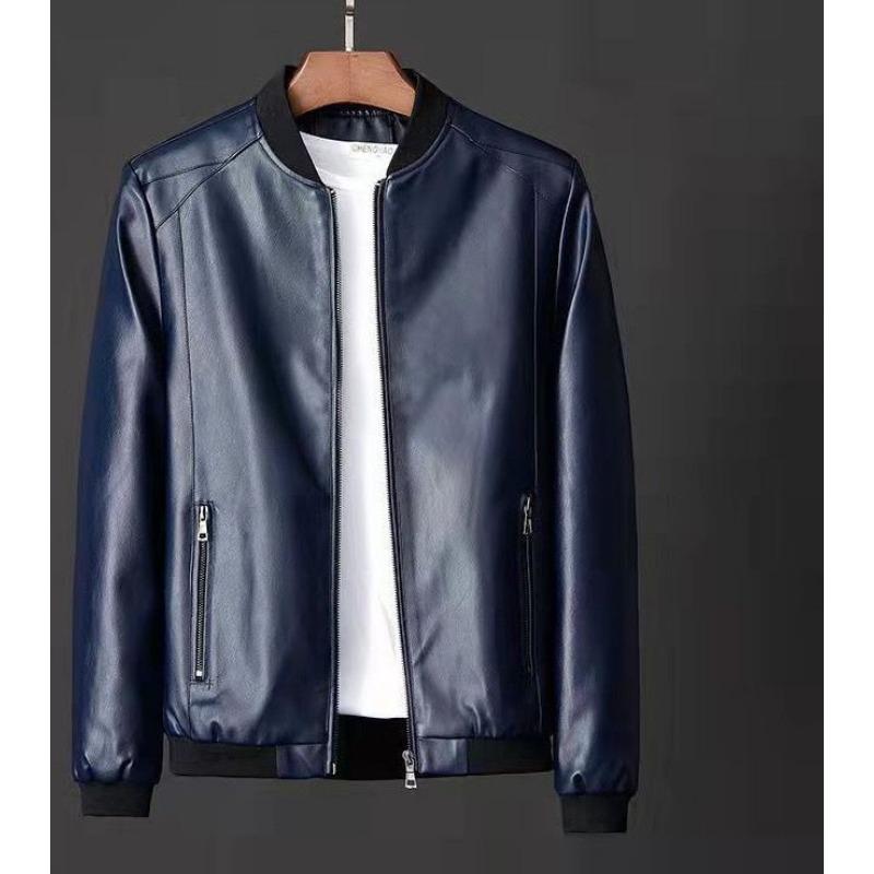 New 2021 men's leather jacket popular autumn new men's clothing handsome leather jacket slim Korean version of autumn coat