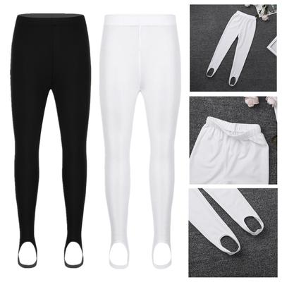 Collant unisex per bambini, ragazzi, ragazze, con staffa, collant, leggings, per yoga, ginnastica, danza classica