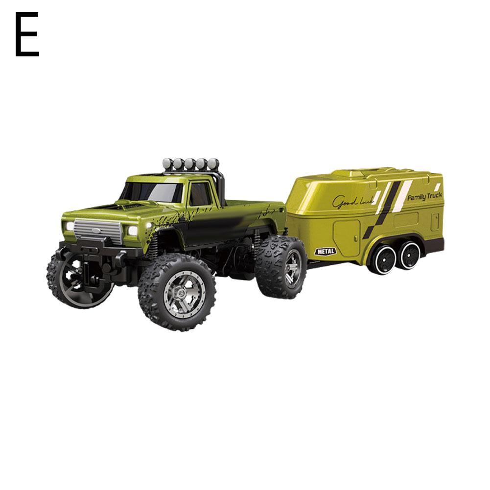1:64 High-speed Mini RC Car Alloy Appearance Cool Lights Shock Absorption Off-Road RC Monster Truck Children's Gift
