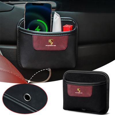 Vintage Car Interior Storage Pocket Bag Seat Gap Box For Porsche Panamera Cayenne Taycan 911 718 Macan Carrera-GT 928 944 968