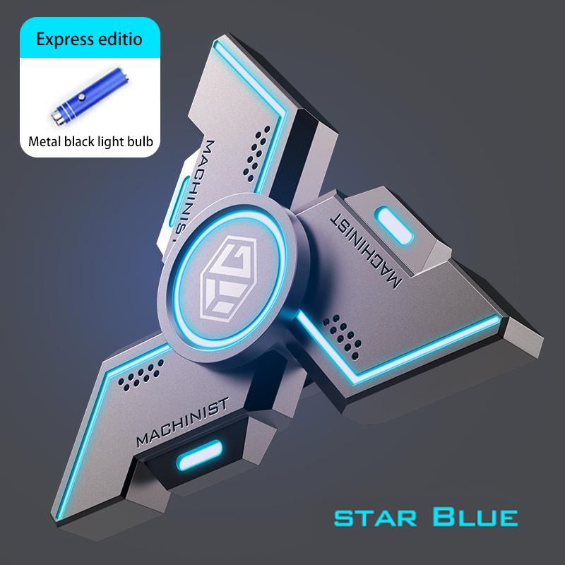 User Stress Stress Ease Figets Plaything Fidgeting Spinner Metal Alloy Gyro Luminous Hand Stress Relief Toy Boy Adults Gifts
