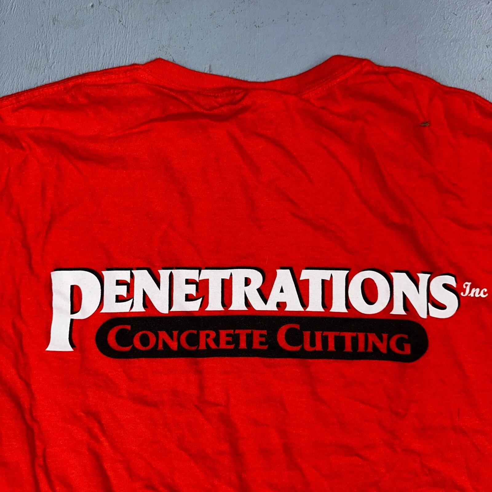 

Penetrations Concrete VTG Style T Shirt Inappropriate Funny Humor Construction L