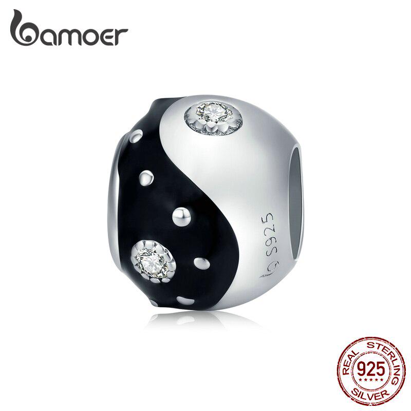 

Шарм на браслет со стразами из стерлингового серебра 925 пробы BAMOER 925 silver
