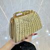 Evening Bag - A Small Shoulder Bag with A Shoulder Strap and Diamond Decorations - A Clutch Bag