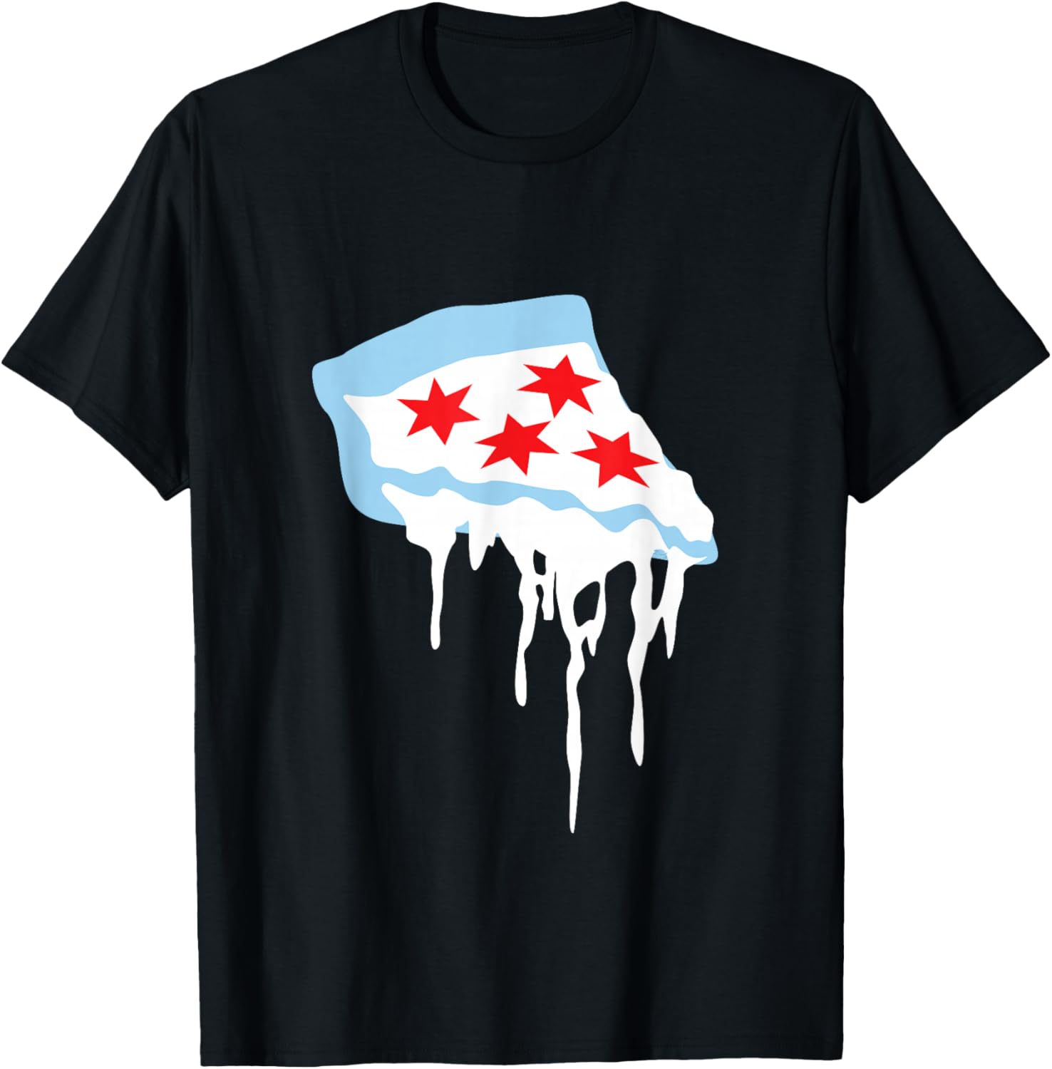 Chicago Flag Pizza T-shirt XL