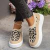 2024 Shallow Mouth, One -footed Women's Sports Shoes, Flat Leopard Pattern, Leisure and Leisure Wearing Women's Single Shoes