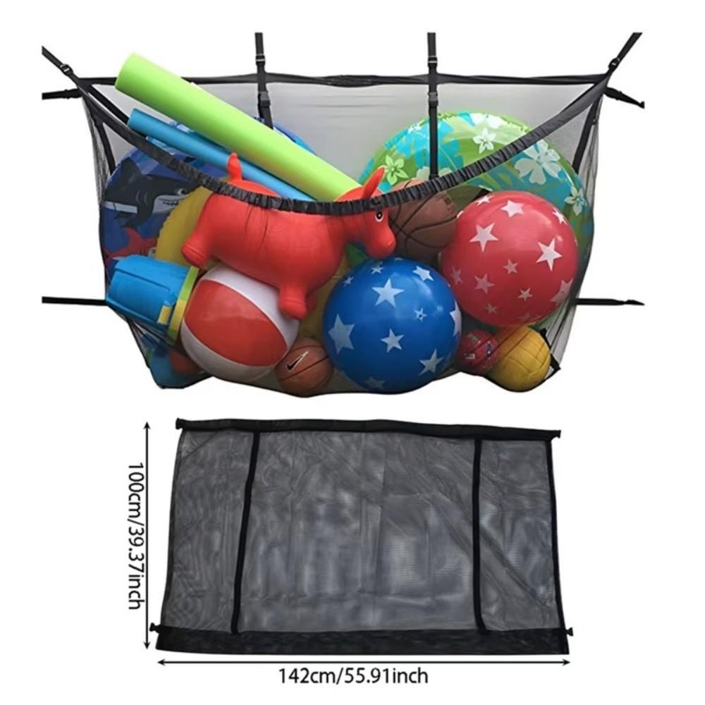 Multifunctional Pool Storage Organizer Bag Extra Large Swimming Pool Hook Toy Storage Bag Foldable Bath Hanging Mesh Bag