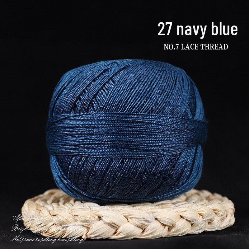 No. 7 Soft Silk Lace Yarn - Hand-Knitted, Strong Twist for Summer and Short Sleeves