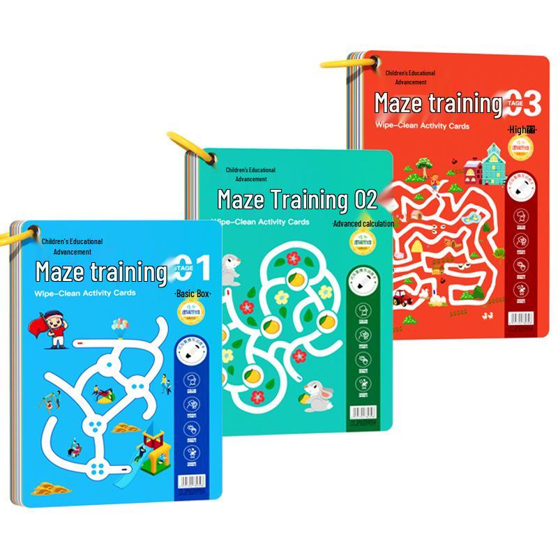 Children's Maze Book: Whole Brain Thinking & Intelligence Development for Ages 3-6 with 8 Focus Puzzles
