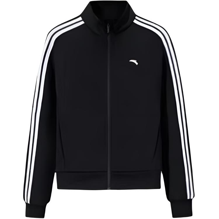 Anta Striped Zipper Soft Simple Versatile Jacket Women jackets 162617706-2 2XL