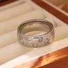 18K Gold-Plated Stainless Steel Ring with Inlaid Zirconia for Women