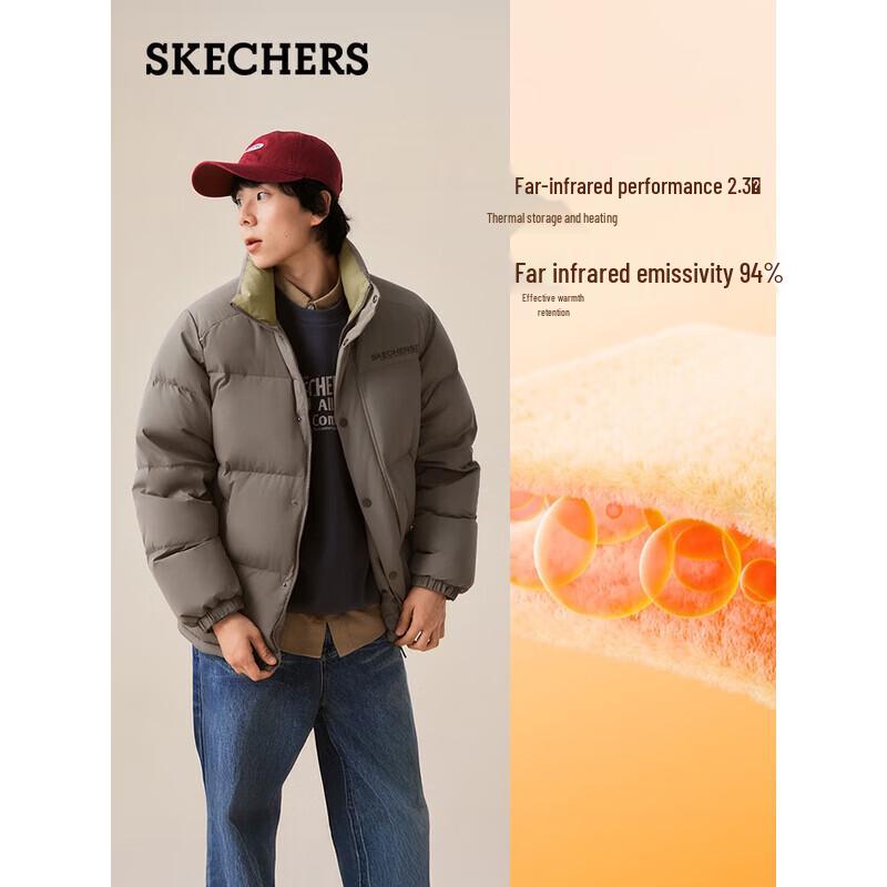 Skechers Unisex Windproof Loose Fit Down Jacket L425U008 XL