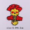 Punk Skull Embroidery Patch Iron On Patches For Clothing Hip Hop Embroidered Patches On Clothes Fusible Patch For Clothes Badges