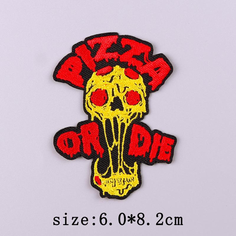 Punk Skull Embroidery Patch Iron On Patches For Clothing Hip Hop Embroidered Patches On Clothes Fusible Patch For Clothes Badges