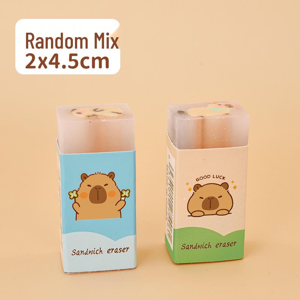 Capybara Clip Eraser: Cute Stationery Gift for Elementary Students
