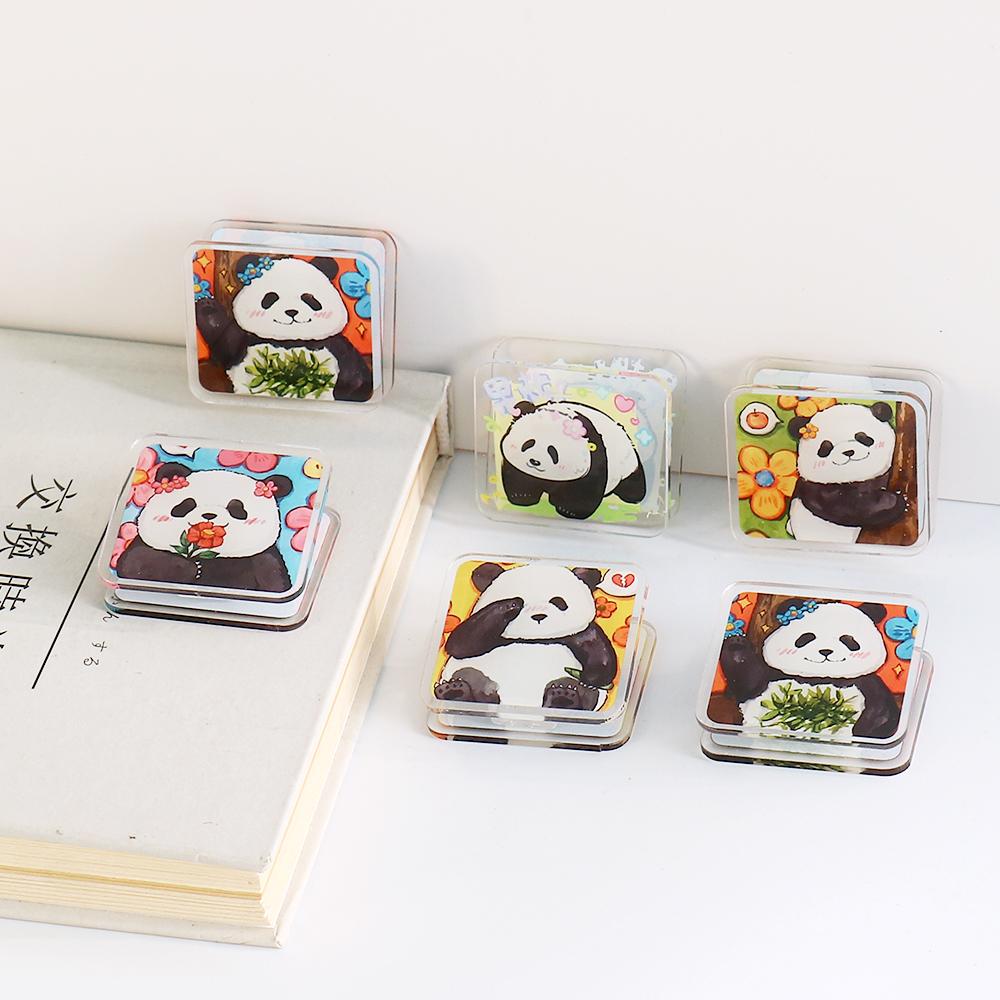 5Pcs/set panda Clip Acrylic Cute Page Holder Paper Clips Binder Clip Clamp File Index Photo Stationery Storage Office School