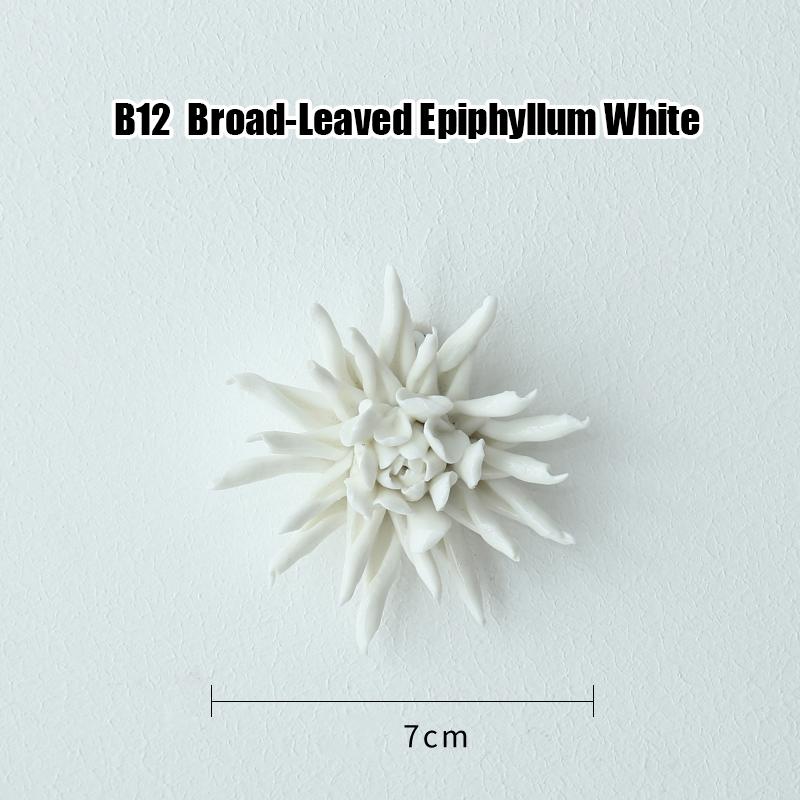 

Creative Ceramic Flower Wall Decoration Ceramic Lily Flower Wall Hanging Crafts Home Livingroom TV Background Decor Ornaments