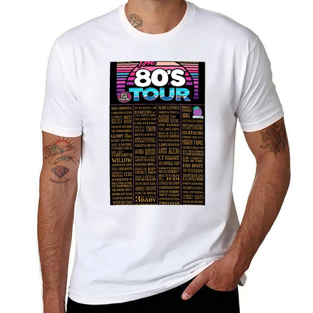 80s Movie Tour Tshirt T Shirts For Unisex Graphic Tees T Shirts For Unisex Pack White Tshirt