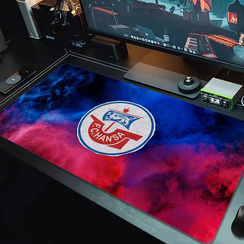 F.C. Hansa Rostock Large Size Mouse Pad Large Gaming Table Cushion Non-slip Laptop Tablet Big Mousepad XXL Mat Mini PC Playmat With Lock Edge