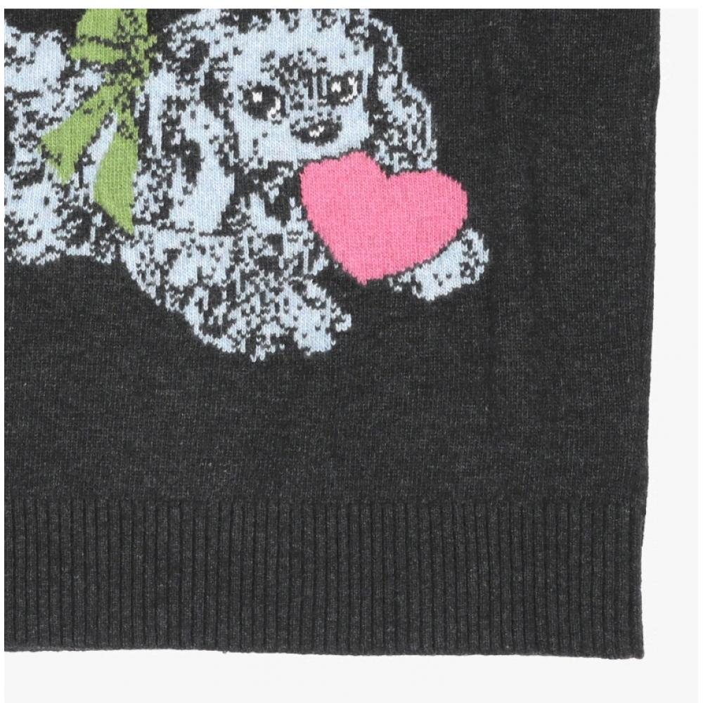 Ganni Puppy Logo Wool Mix Knit K2597 252