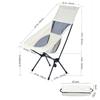 High Back Ultralight Folding Camp Chair with Storage Bag Compact Portable Tall Hiking Chair and Beach Chair Removable 3 Colors