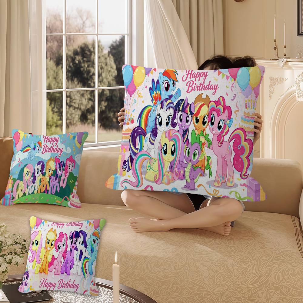 Cartoon My L-Little P-Pony Pink Pillow Cover Sofa Cushion Cover Home Room Decoration Children Gift