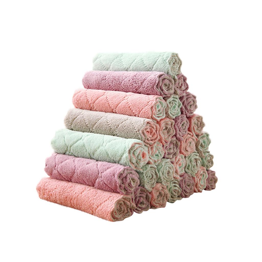 Utěrky z mikrovlákna - Sada 10 kusů. Superabsorpční utěrka na nádobí. Kuchyňské utěrky z mikrovlákna. Hadřík na mytí nádobí. Čisticí hadřík. Náhodná barva