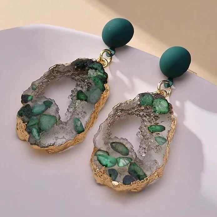 Silver Needle Dongdaemun Fresh Colorful Earrings - Simple, Versatile, Luxury Studs with a High-End Sense