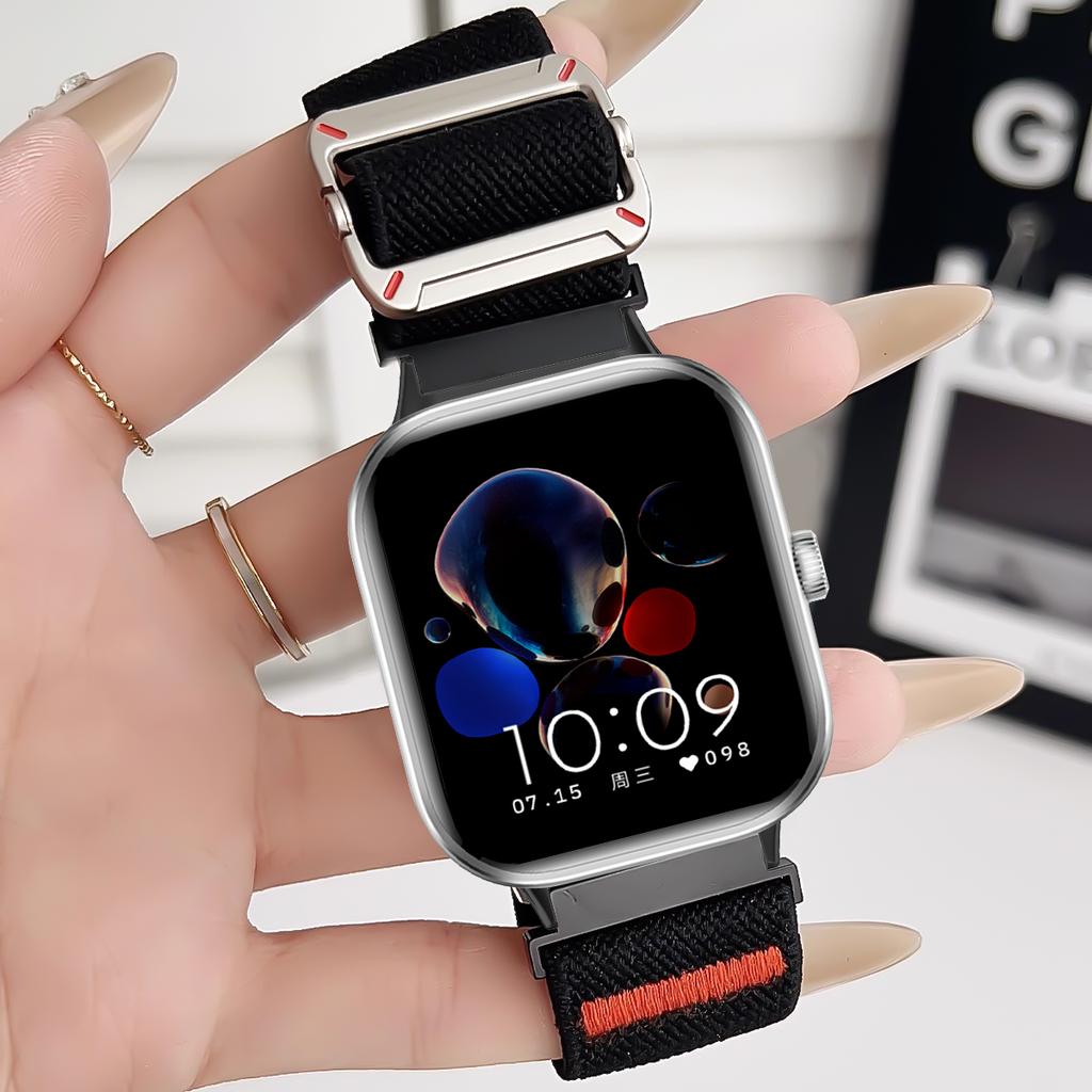 Elastic Nylon Band For Xiaomi Watch Miband 9/8 Pro Braided Sport Strap For Redmi Watch 6 5 4 Smartwatch Bracelet Accessories