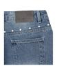 Lotaib Stud Line Wide Denim Pants - Mid Blue