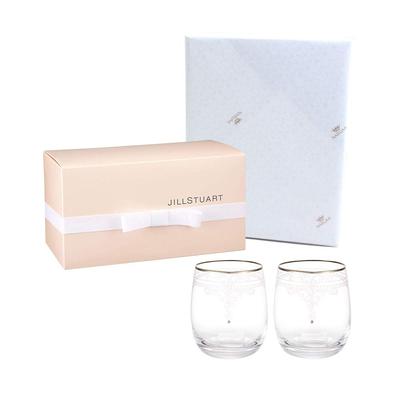 JILL STUART Pair Glass 250cc Clear Set of 2 Stylish Cute Tumbler Wedding Gift Present Made In Japan Gift Box Included Wrapped GW4132-42182AAZ