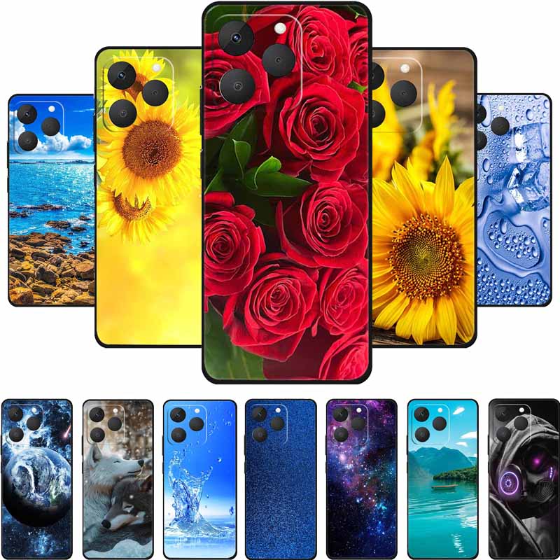 For Realme 15T Phone Case 15 T Fashion Picture Black Silicone TPU Soft Back Cover Case For Realme 15T 5G 2025 Case Realme15T Bag