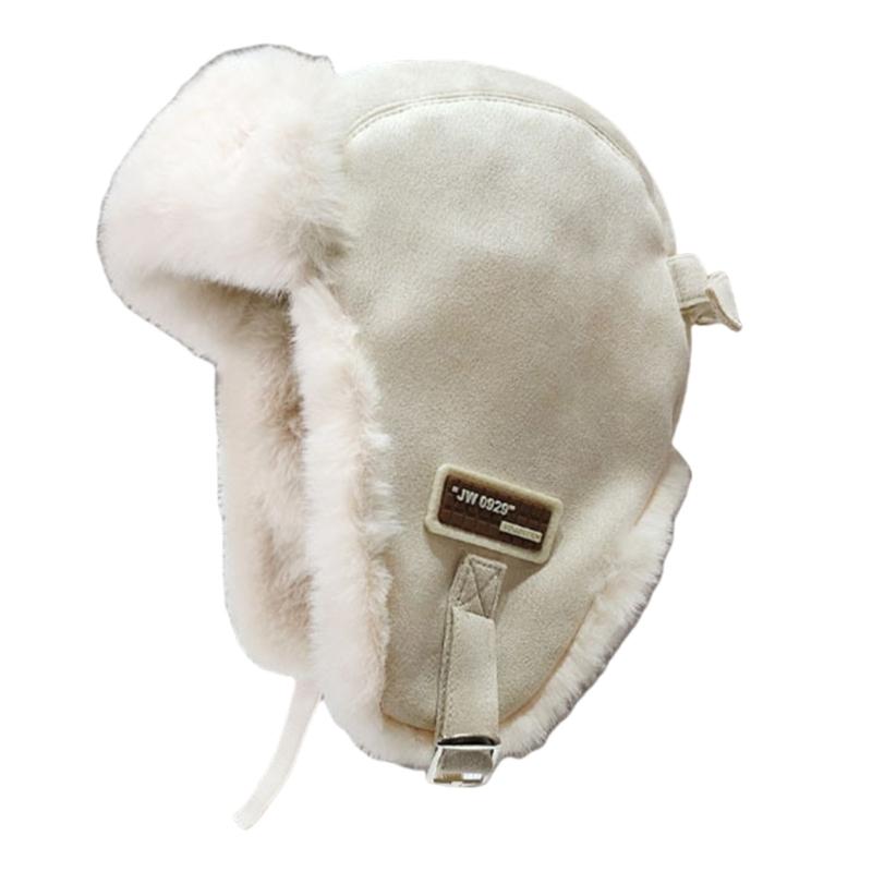 Thickened Fleece Liner Ear Muff Hat for Adult Windproof Trapper Hat Cold Weather Ear Protective Hat for Outdoor Activity