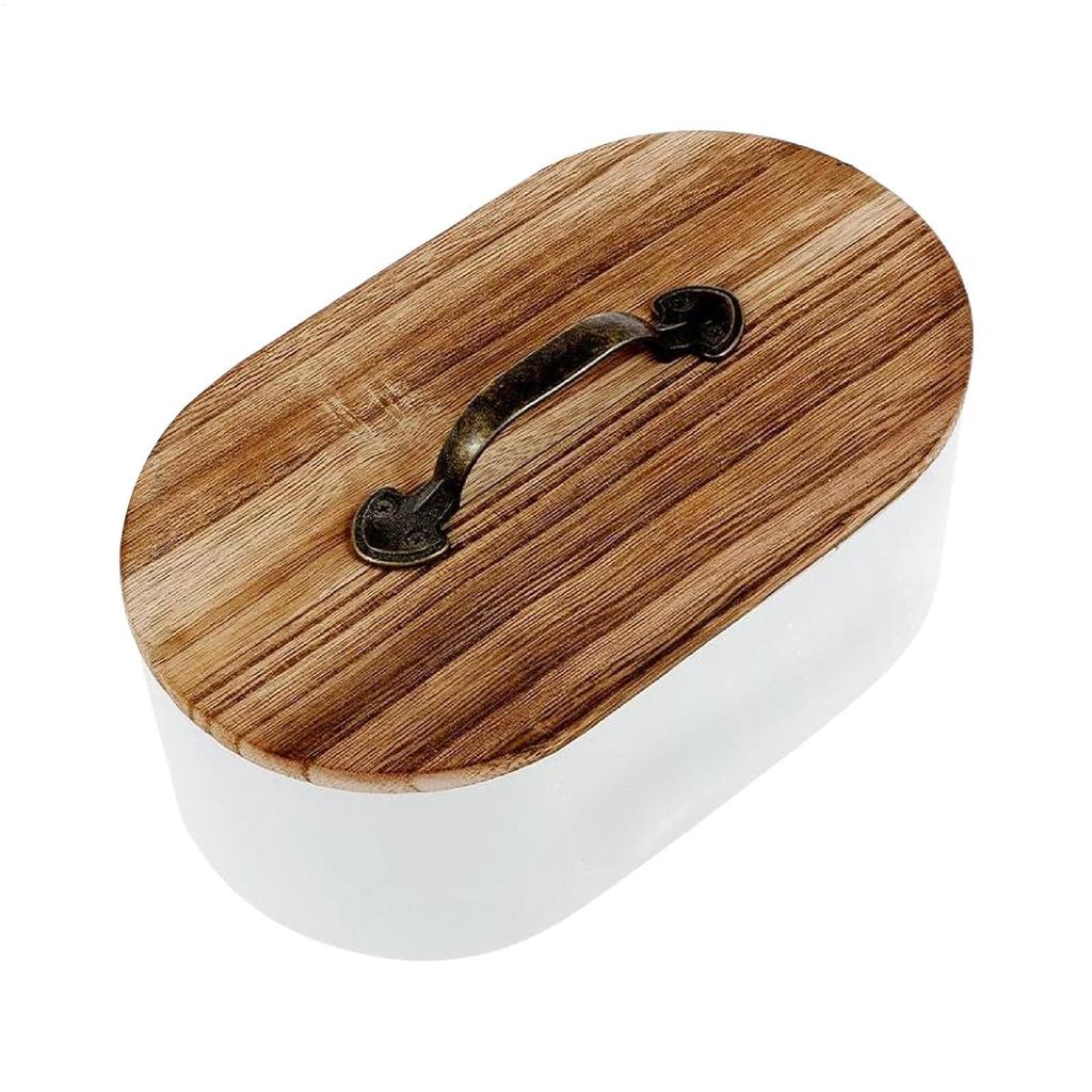 Tamponhalter Aufbewahrung für Badezimmer Feminine Holzbehälter Box Organizer Tampon Pad Baumwollhalter Aufbewahrungs Organizer Box