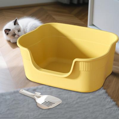 Cat Litter Box for Small and Large Cats Pet Supplies Kitty Pan Tray Toilet Sandbox