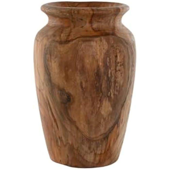 Vase - HOME ESPRIT - Naturel - Teck - Marron foncé - 26 x 41 x 26 cm