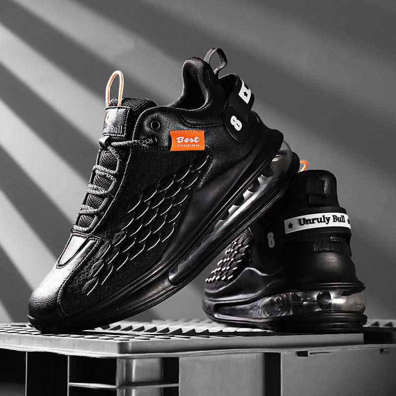 Nouvelles chaussures pour hommes 2025, décontractées, chaussures de sport, coussin d'air écailles de poisson, chaussures de sport tendance grande taille montantes