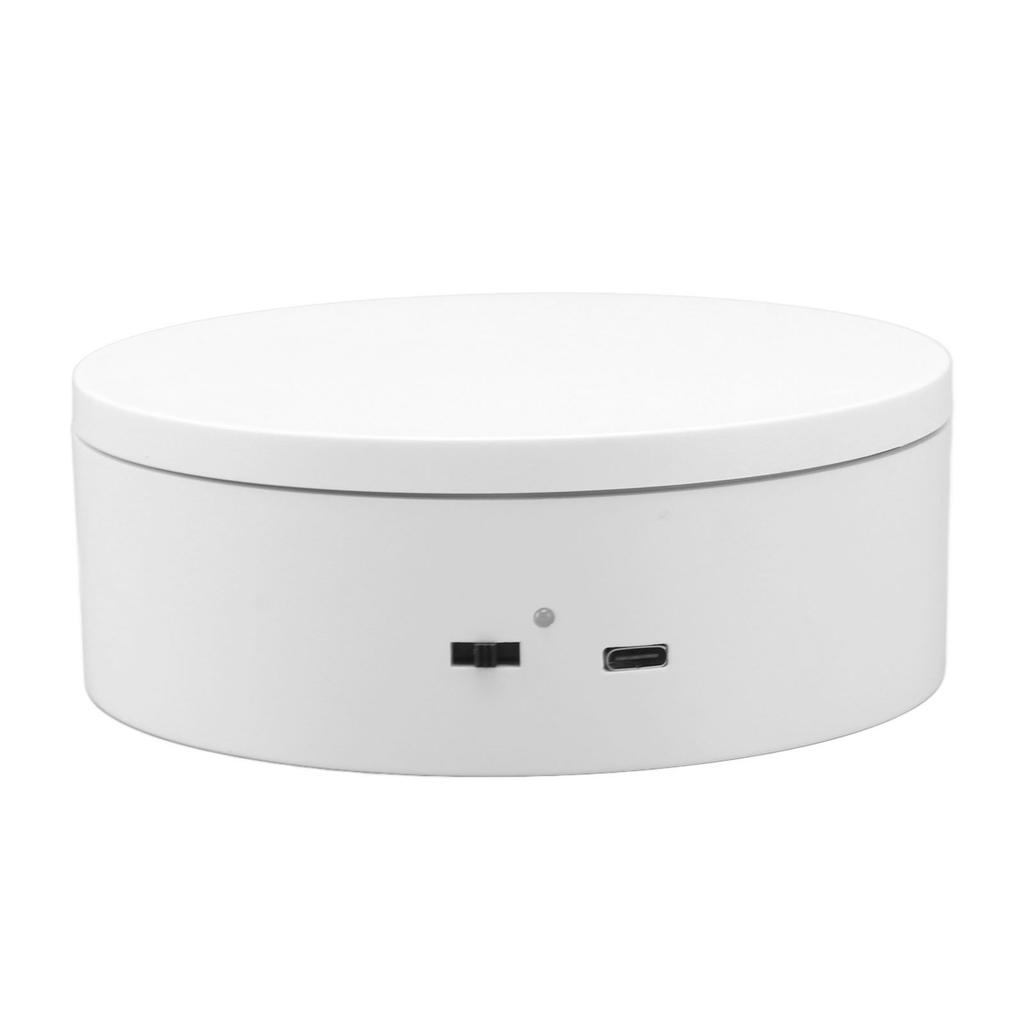 Rotating Display Stand White Plug in Remote Control Load Bearing 3kg Automatic Rotating Stand for Products