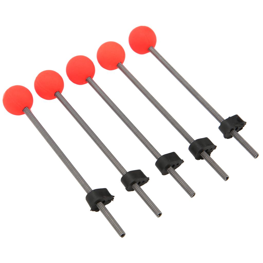 5 sztuk Mini zimowa wędka do łowienia pod lodem Szczytówka Przenośna Wędka outdoorowa Czerwona kulka Sprężynowe końcówki M