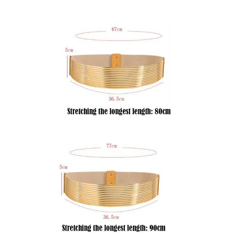 Gold Tight Waistband Wide Buttoning Belt High Quality Waist Belt  for Women