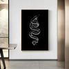 Animal Art Black Poison Snake Statue Sculpture Canvas Painting Wall Art Posters Prints Wall Picture for Living Room Home Cuadros