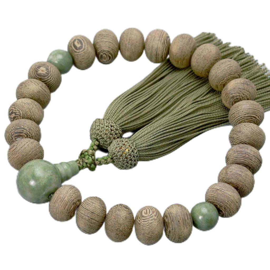 Men's Buddhist Prayer Beads, Kyo-style, Subiki Tagaya 23-Bead Set with Mikan and Doksan Beads, Silk Tassel, Suitable for All Sects, Informal