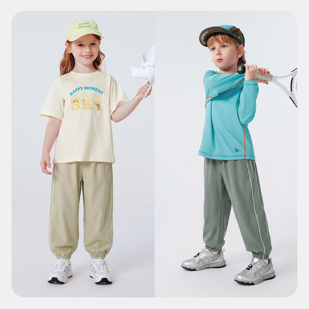 Mini Balabala Boys' and Girls' Pants 2026 Summer Cool, Breathable, Sunscreen UPF50+Mosquito proof Pants
