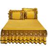 European-Style Crystal Velvet Lace Bed Skirt Winter Fleece-Lined Warm Quilted Bed Cover Bed Skirt Cover Bedding
