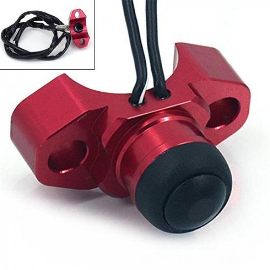 Red CNC Aluminum ATV Dirt Pit Quad Bike Engine Stop Kill Switch Push Button 12V