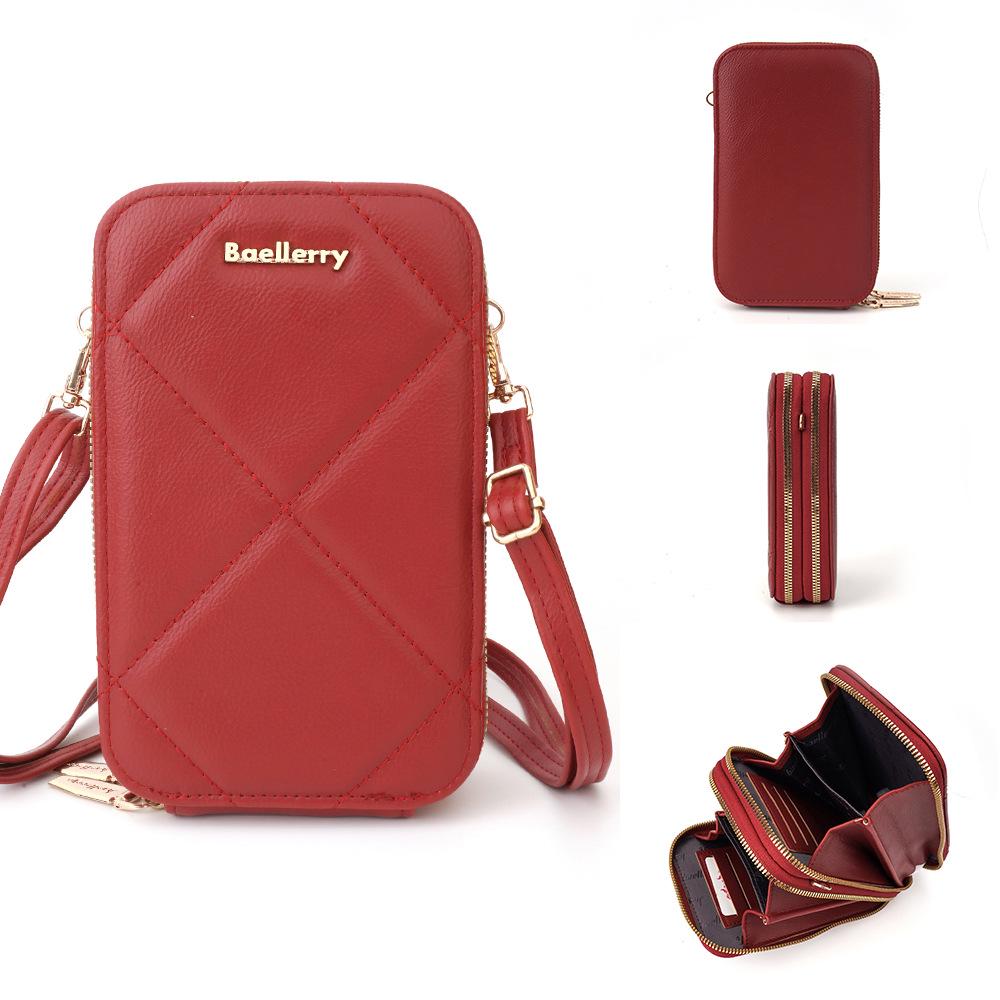 

Women s Baellerry Double-Layer Zipper Crossbody Bag - Japanese & Korean Style